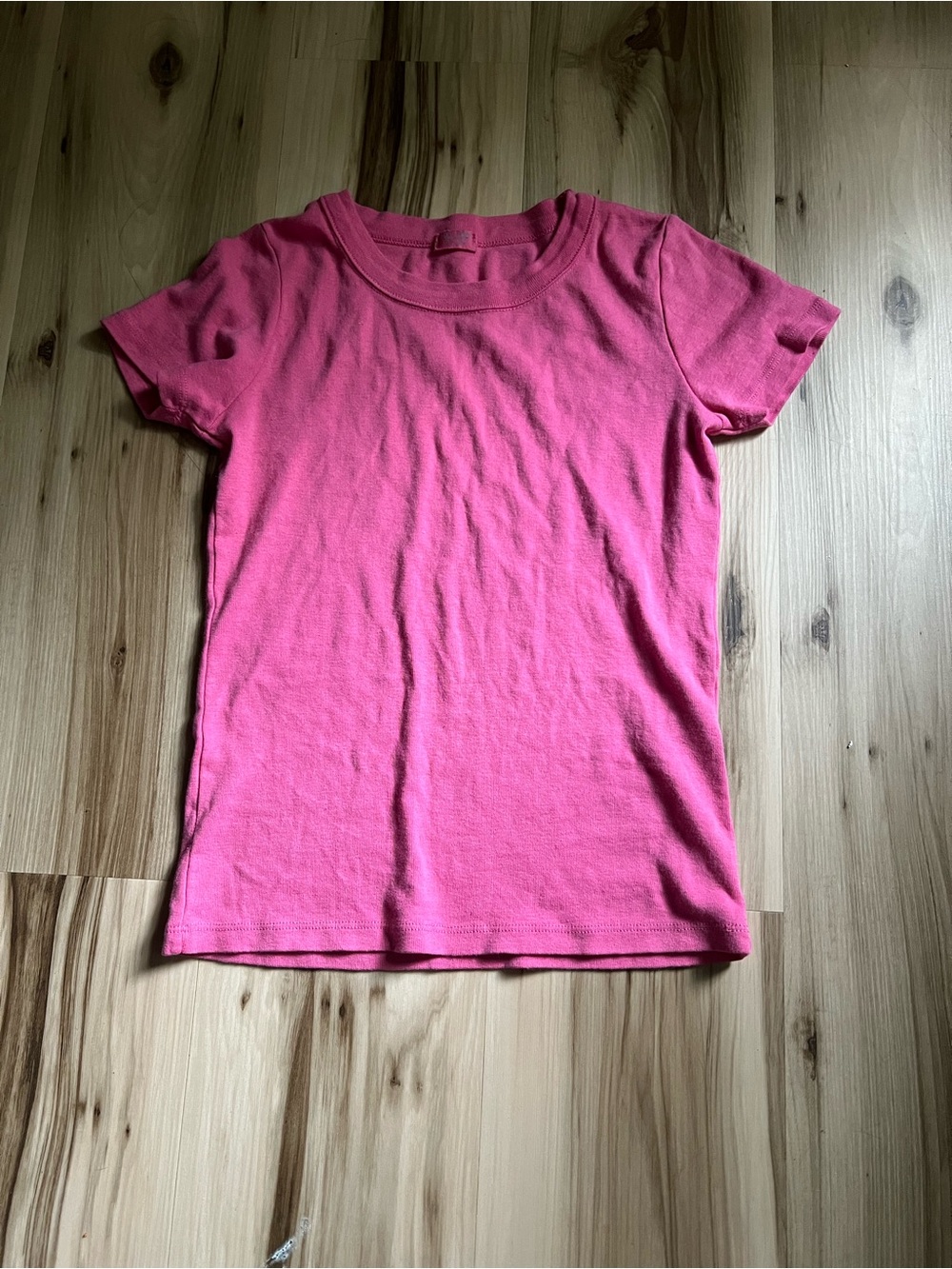 Brandy Melville Hot Pink Short Sleeve Crew Tee